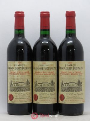 Château Grand Corbin Despagne Grand Cru Classé  1989 - Lot of 3 Bottles