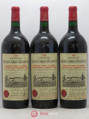 Château Grand Corbin Despagne Grand Cru Classé  1989 - Lot of 3 Magnums