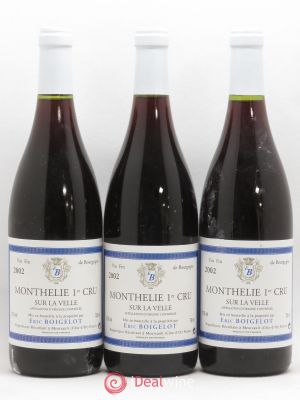 Monthélie 1er Cru Sur la Velle Eric Boigelot 2002 - Lot of 3 Bottles