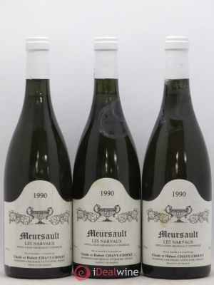 Meursault Les Narvaux Chavy-Chouet  1990 - Lot of 3 Bottles