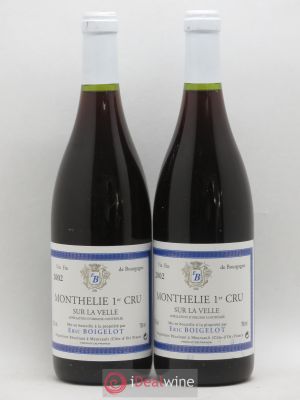 Monthélie 1er Cru Sur La Velle Eric Boigelot 2002 - Lot of 2 Bottles