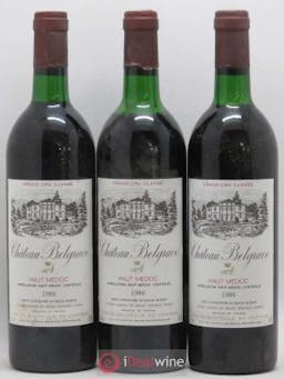 Château Belgrave 5ème Grand Cru Classé  1986 - Lot of 3 Bottles