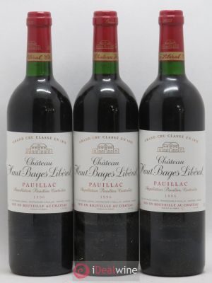Château Haut Bages Libéral 5ème Grand Cru Classé  1996 - Lot of 3 Bottles
