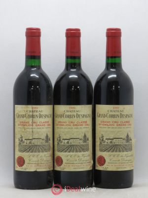 Château Grand Corbin Despagne Grand Cru Classé  1989 - Lot of 3 Bottles