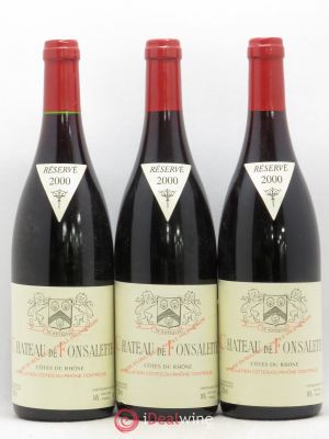 Côtes du Rhône Château de Fonsalette SCEA Château Rayas  2000 - Lot of 3 Bottles