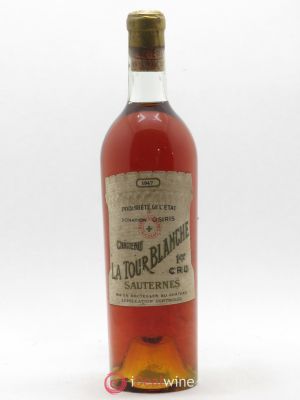 Château la Tour Blanche 1er Grand Cru Classé Mise Nicolas 1947 - Lot of 1 Bottle