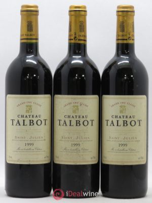 Château Talbot 4ème Grand Cru Classé  1999 - Lot de 3 Bouteilles