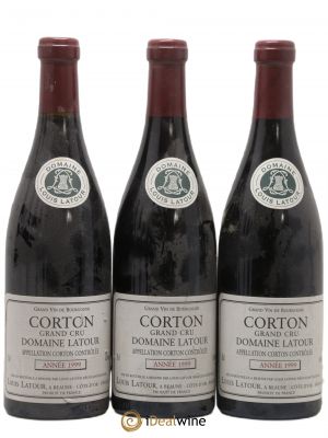 Corton Grand Cru Louis Latour  1999 - Lot de 3 Bouteilles