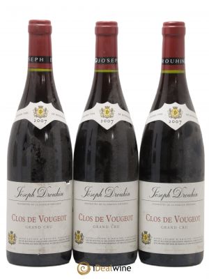 Clos de Vougeot Grand Cru Joseph Drouhin  2007 - Lot of 3 Bottles