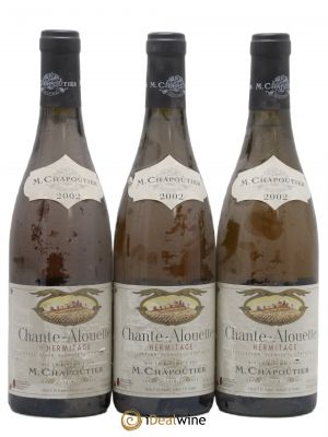 Hermitage Chante Alouette Chapoutier  2002 - Lot of 3 Bottles