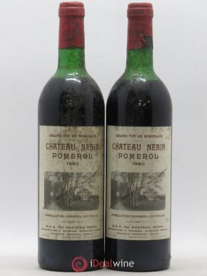 Château Nenin  1980 - Lot of 2 Bottles