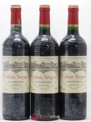 Château Calon Ségur 3ème Grand Cru Classé  2005 - Lot of 3 Bottles