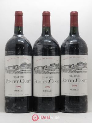 Château Pontet Canet 5ème Grand Cru Classé  2009 - Lot of 3 Magnums
