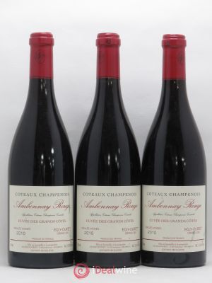Ambonnay Rouge (Cuvée des Grands Côtés VV) Egly-Ouriet  2010 - Lot of 3 Bottles