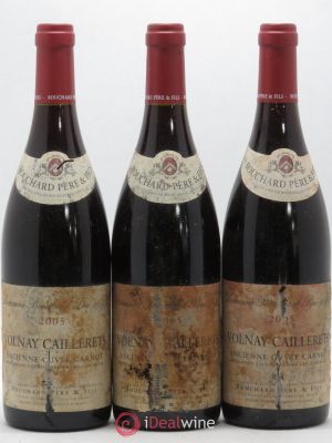 Volnay 1er cru Caillerets - Ancienne Cuvée Carnot Bouchard Père & Fils  2005 - Lot of 3 Bottles