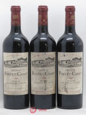 Château Pontet Canet 5ème Grand Cru Classé  2004 - Lot of 3 Bottles