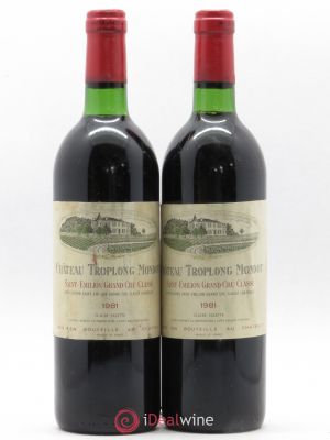 Château Troplong Mondot 1er Grand Cru Classé B  1981 - Lot of 2 Bottles