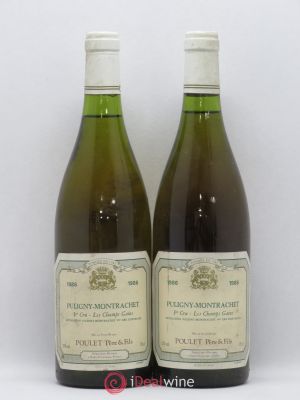 Puligny-Montrachet 1er Cru Les Champs Gains Poulet 1986 - Lot of 2 Bottles