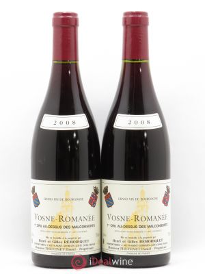 Vosne-Romanée 1er Cru Les Malconsorts Gilles Remoriquet  2008 - Lot of 2 Bottles