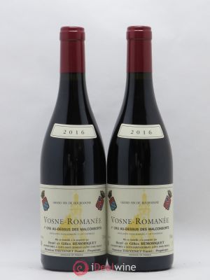 Vosne-Romanée 1er Cru Au Dessus des Malconsorts Gilles Remoriquet (no reserve) 2016 - Lot of 2 Bottles