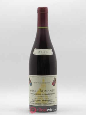 Vosne-Romanée 1er Cru Au Dessus des Malconsorts Gilles Remoriquet (no reserve) 2012 - Lot of 1 Bottle