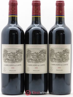 Carruades de Lafite Rothschild Second vin  2006 - Lot de 3 Bouteilles