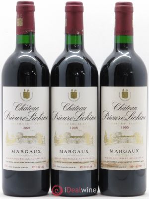 Château Prieuré Lichine 4ème Grand Cru Classé  1995 - Lot of 3 Bottles