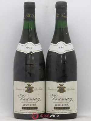 Vouvray Moelleux Clos Naudin - Philippe Foreau  1990 - Lot of 2 Bottles