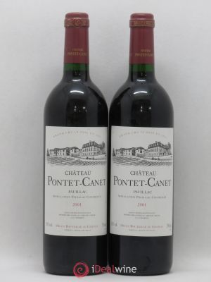 Château Pontet Canet 5ème Grand Cru Classé  2001 - Lot de 2 Bouteilles