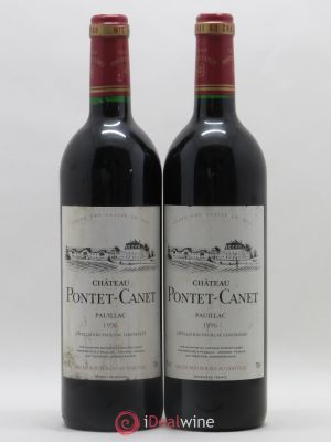 Château Pontet Canet 5ème Grand Cru Classé  1996 - Lot de 2 Bouteilles