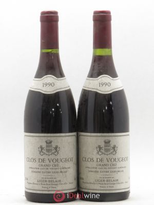 Clos de Vougeot Grand Cru Thibault Liger-Belair  1990 - Lot of 2 Bottles