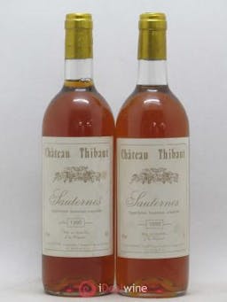 Sauternes Château Thibaut 1990 - Lot of 2 Bottles