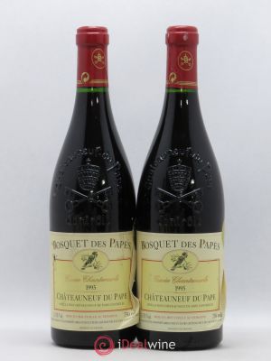 Châteauneuf-du-Pape Bosquet des Papes Bosquet des Papes Cuvée Chantemerle (sans prix de réserve) 1995 - Lot de 2 Bouteilles