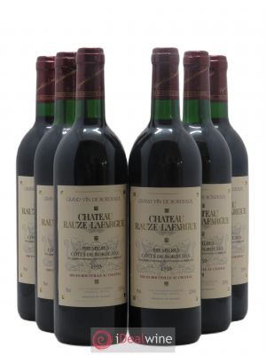 Premières Côtes de Bordeaux Château Rauze Lafargue (sans prix de réserve) 1995 - Lot de 6 Bouteilles