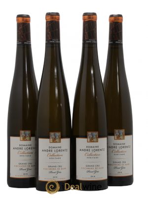 Pinot Gris (Tokay) Grand Cru Alsace Kirchberg De Barr Domaine Andre Lorentz 2018 - Lot de 4 Bouteilles