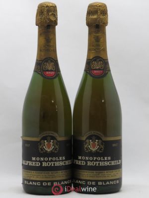 Champagne Monopoles Alfred Rothschild Blanc de Blancs  - Lot de 2 Bouteilles