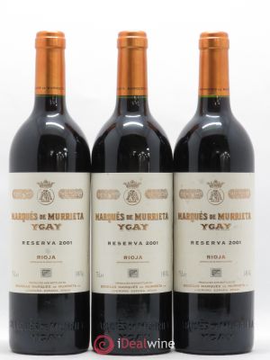 Rioja DOCa Marques De Murrieta Ygay Reserva 2001 - Lot de 3 Bouteilles