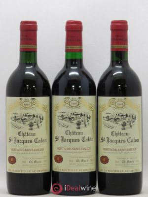 Montagne Saint-Émilion Château Saint-Jacques Calon (no reserve) 1992 - Lot of 3 Bottles