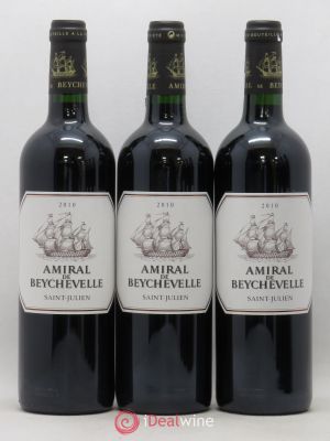 Amiral de Beychevelle Second Vin (sans prix de réserve) 2010 - Lot de 3 Bouteilles