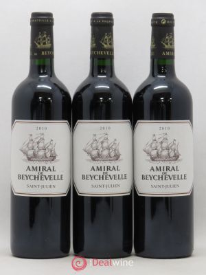 Amiral de Beychevelle Second Vin (sans prix de réserve) 2010 - Lot de 3 Bouteilles