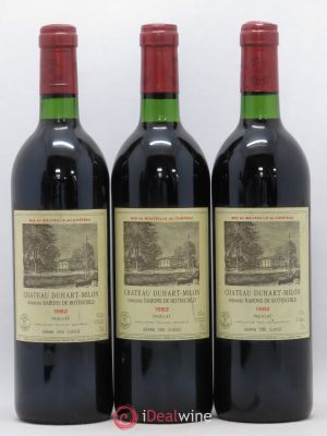 Château Duhart-Milon 4ème Grand Cru Classé (no reserve) 1982 - Lot of 3 Bottles