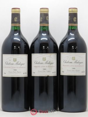 Premières Côtes de Bordeaux Château Malagar (sans prix de réserve) 1989 - Lot de 3 Magnums