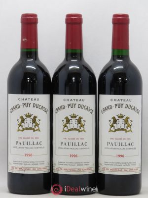 Château Grand Puy Ducasse 5ème Grand Cru Classé (sans prix de réserve) 1996 - Lot de 3 Bouteilles