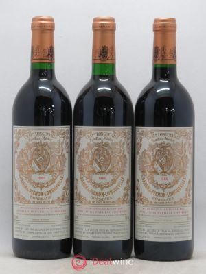 Pichon Longueville Baron 2ème Grand Cru Classé (no reserve) 1989 - Lot of 3 Bottles