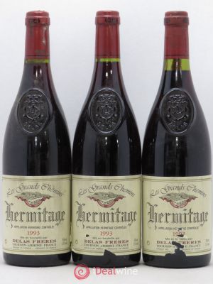 Hermitage Delas Frères Les Grands Chemins (no reserve) 1993 - Lot of 3 Bottles