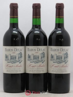 Haut Médoc Baron du Lac (no reserve) (no reserve) 1999 - Lot of 3 Bottles