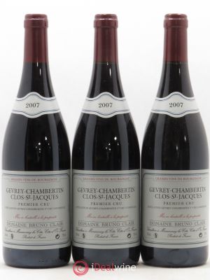 Gevrey-Chambertin 1er Cru Clos Saint-Jacques Bruno Clair (Domaine) (no reserve) 2007 - Lot of 3 Bottles