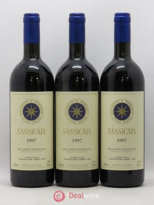 Bolgheri DOC Sassicaia Tenuta San Guido (no reserve) 1997 - Lot of 3 Bottles