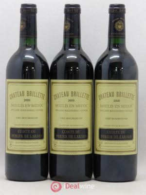 Château Brillette Cru Bourgeois (no reserve) 2000 - Lot of 3 Bottles