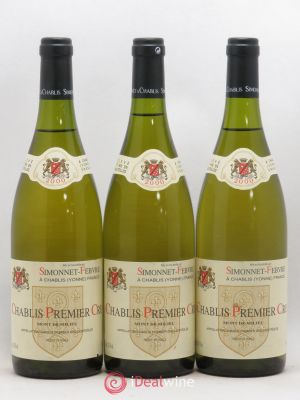 Chablis 1er Cru Mont de Milieu Simonet Febvre (no reserve) 2000 - Lot of 3 Bottles